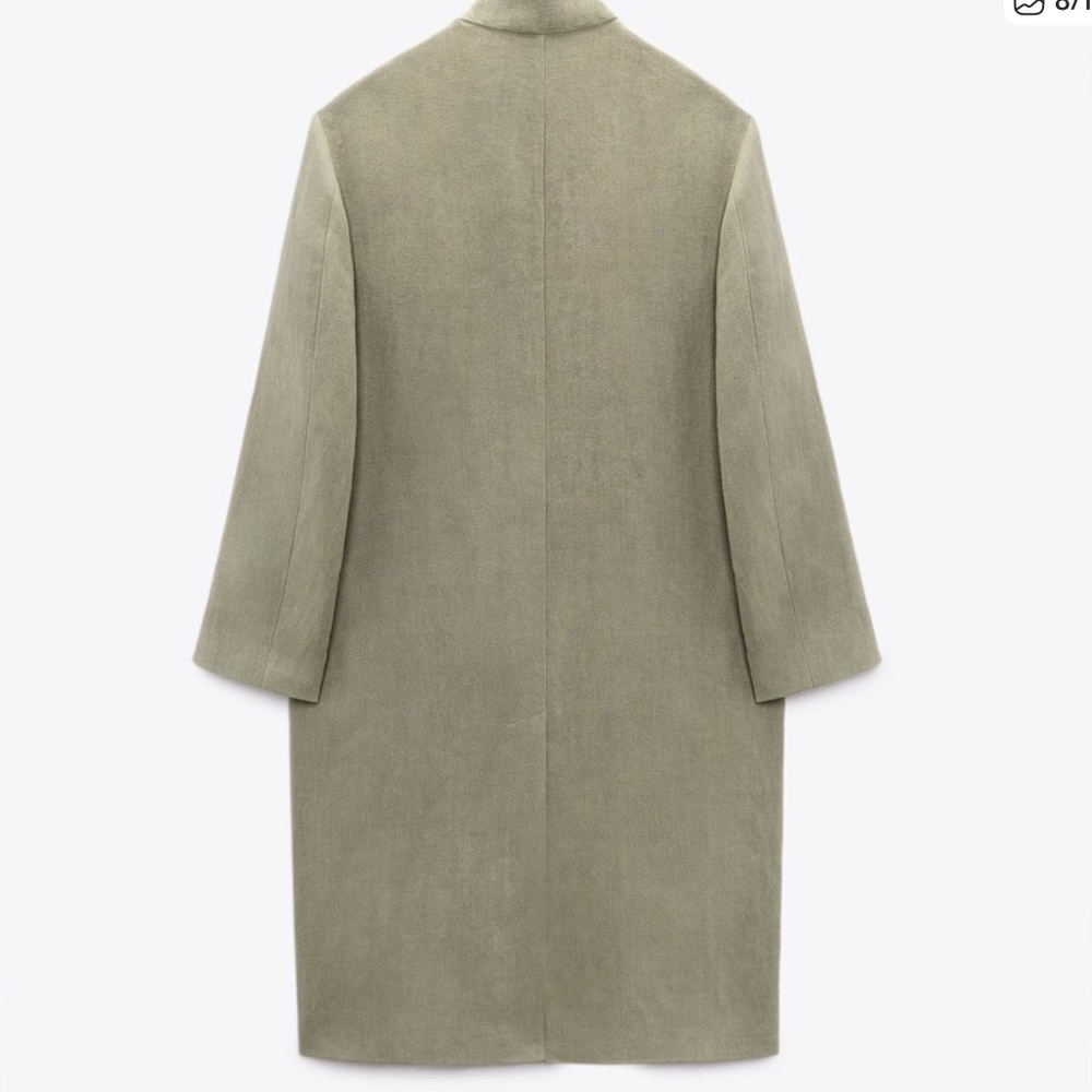 Zara 100% Linen Coat with Pockets, Small - Picture 14 of 14